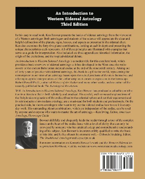An Introduction to Western Sidereal Astrology Third Edition
