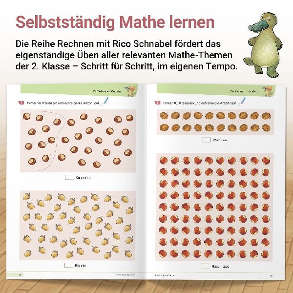 Rechnen mit Rico Schnabel 2, Heft 1 - Selbstständig das Addieren und Subtrahieren bis 100 trainieren