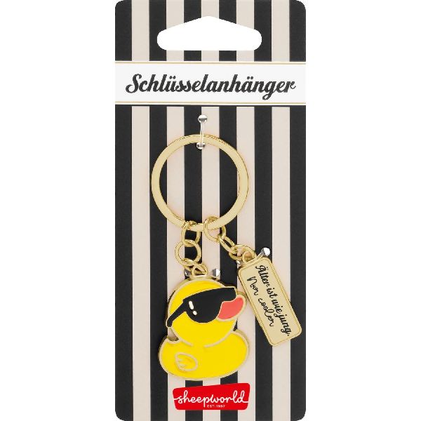 Sheepworld Schlüsselanhänger mit Motiv Ente und Spruch "Älter"