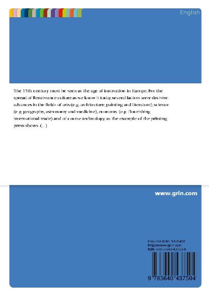 The impact of printing on the development of the English language during the period of the Renaissance