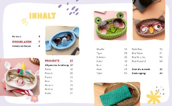 Brillies häkeln: Niedliche Amigurumi-Brillenhalter | Für Lese- und Sonnenbrillen