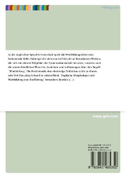 Pejorative Präfixe in der englischen Wortbildung