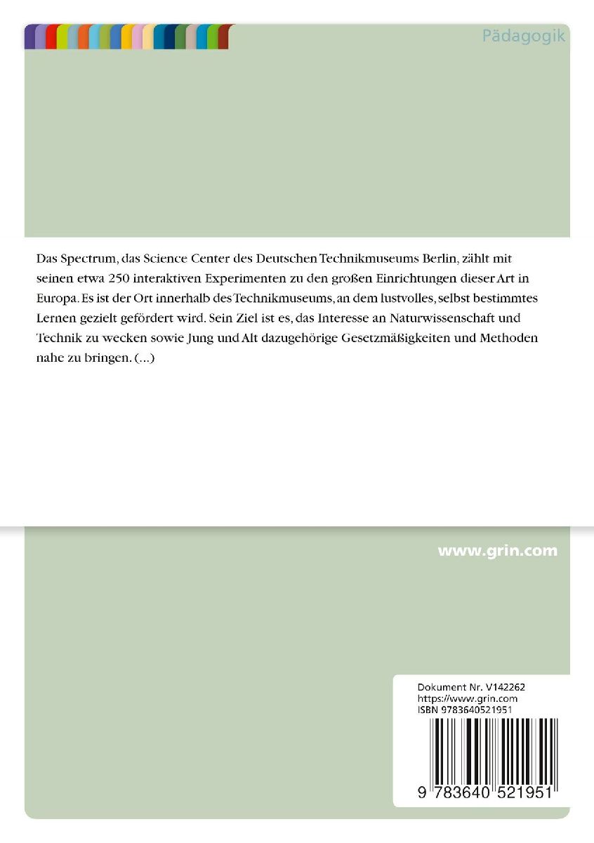 Projektbericht zum interaktiven Besuch des Spectrums