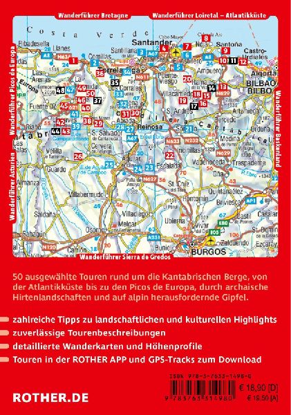 ROTHER Wanderführer Spanien: Kantabrien. 50 Touren von der Atlantikküste bis zu den Picos de Europa