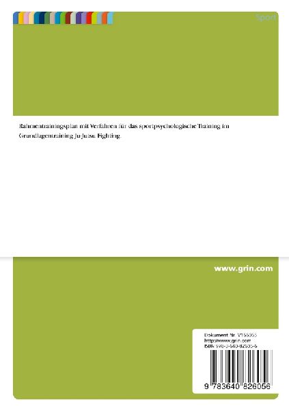 Sportpsychologischer Rahmentrainingsplan im Grundlagentraining Ju-Jutsu Fighting