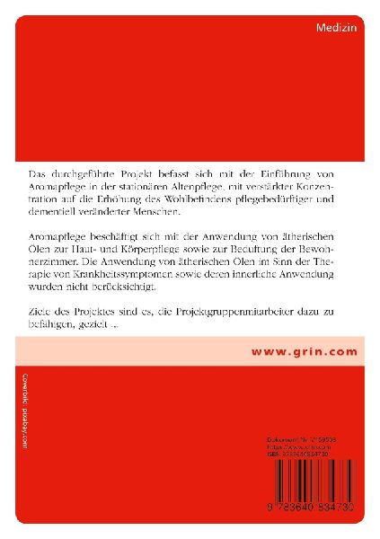 Aromapflege in der stationären Altenpflege