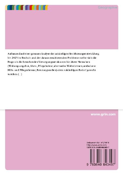Altern in Bocholt - Analyse der bestehenden Versorgungsstrukturen für ältere Menschen und Handlungsempfehlungen