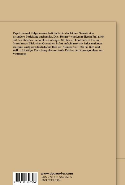 Das Bild der Schweiz bei den Papstgesandten (1586-1654)