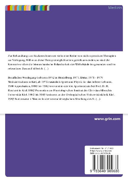 Trainings- und Sporttherapie bei Erkrankungen der Wirbelsäule