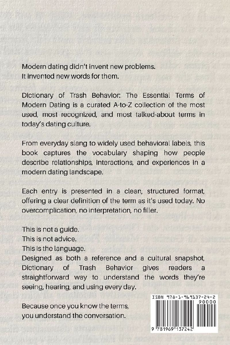 Dictionary of Trash Behavior