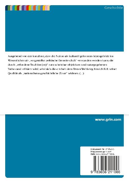 Die Ideologisierung des Ersten Weltkriegs