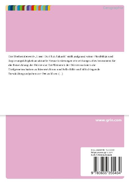 Ergebnisse und Beispiele aus dem Bundes- und Landeswettbewerb "Unser Dorf hat Zukunft"