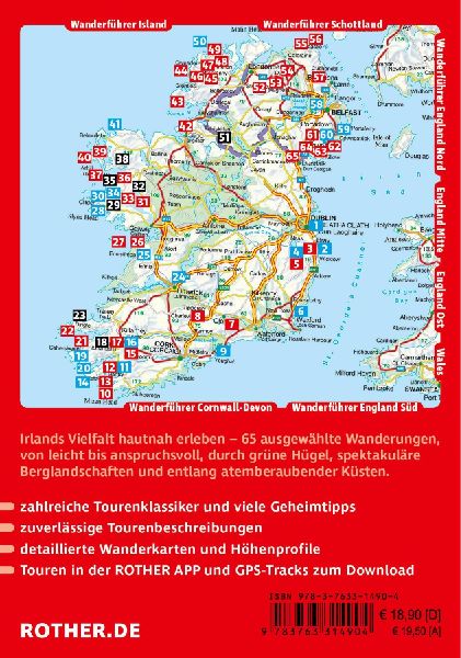 ROTHER Wanderführer Irland mit Nordirland. 65 Touren auf der grünen Insel im Atlantik