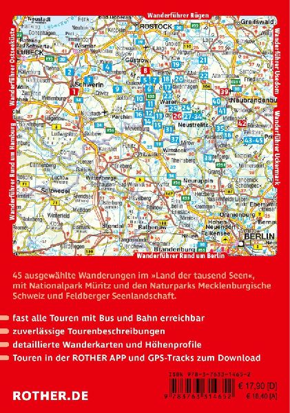 ROTHER Wanderführer Mecklenburgische Seenplatte. 45 Touren im 'Land der tausend Seen' - mit Nationalpark Müritz