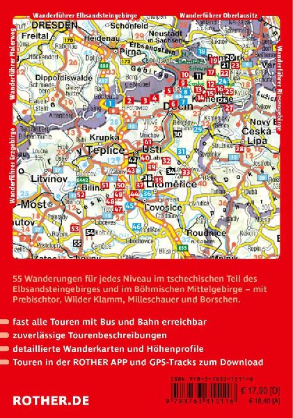 ROTHER Wanderführer Böhmische Schweiz. 55 Touren im tschechischen Teil des Elbsandsteingebirges - mit Böhmischem Mittelgebirge