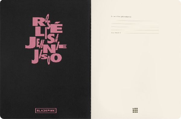 Moleskine X Blackpink Cahier XL, blanko, weicher Einband