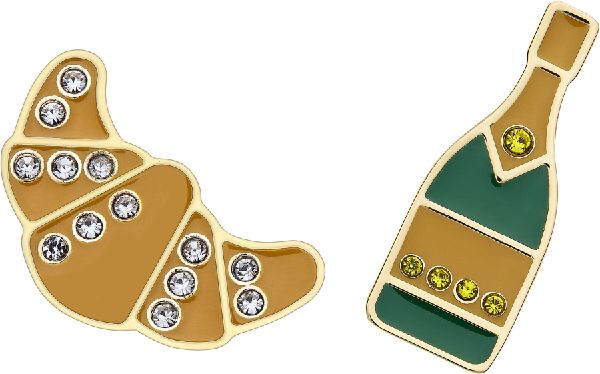Moleskine Country Pins Frankreich (2er-Set), Croissant + Champagner
