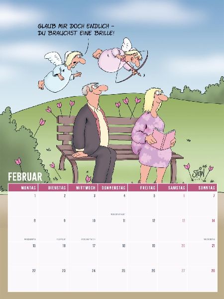 Viel Spaß im neuen Jahr 2027 mit Uli Stein: Monatsplaner mit komplett neuen Cartoons
