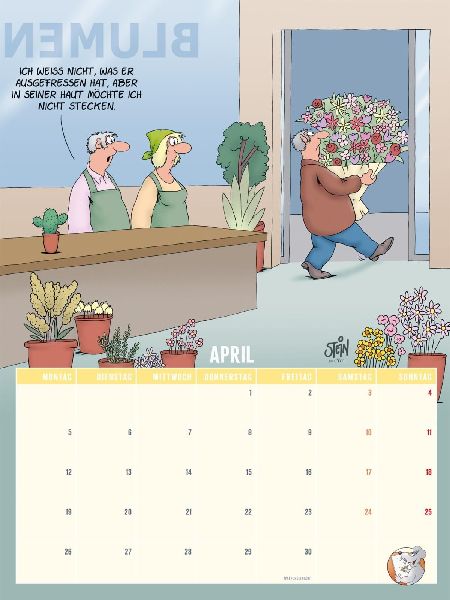 Viel Spaß im neuen Jahr 2027 mit Uli Stein: Monatsplaner mit komplett neuen Cartoons