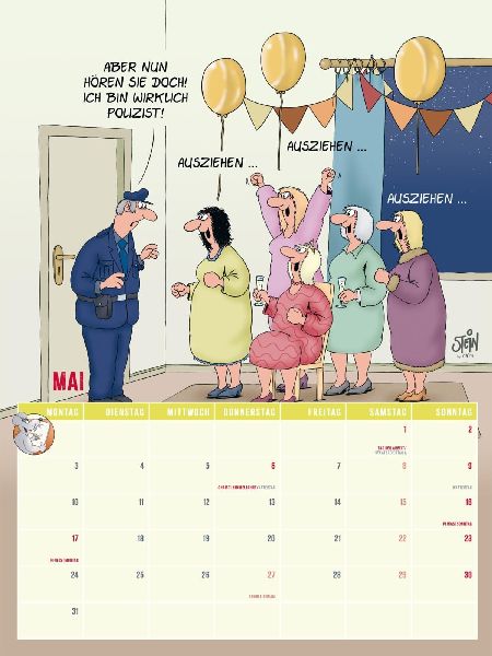 Viel Spaß im neuen Jahr 2027 mit Uli Stein: Monatsplaner mit komplett neuen Cartoons