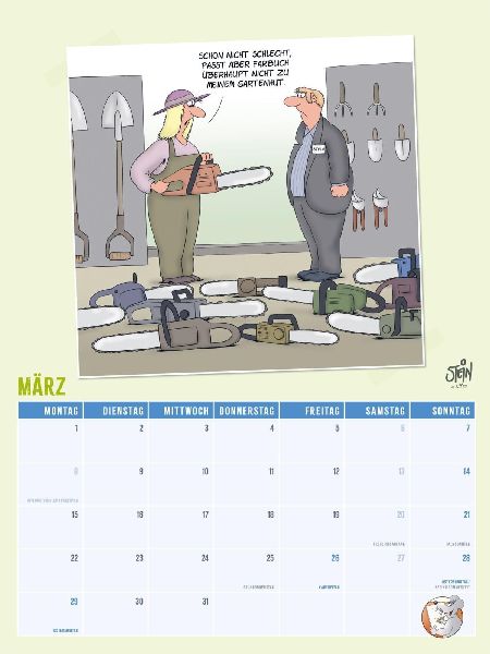 Viel Spaß im neuen Jahr 2027 mit Uli Stein: Monatsplaner mit komplett neuen Cartoons