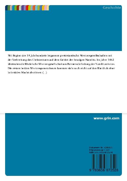Die Verschriftung der Namasprache durch Missionare der Rheinischen Missionsgesellschaft