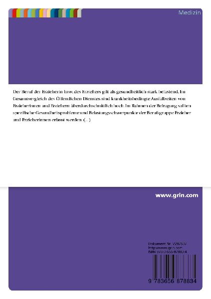 Belastungen am Arbeitsplatz. Gesundheitsprobleme in der Kindertagesstätte