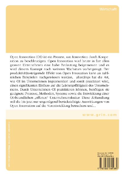 Erfolgreiche Implementierung von Open Innovation in Vorentwicklungsorganisationen