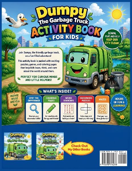 Dumpy The Garbage Truck Activity Book For Kids