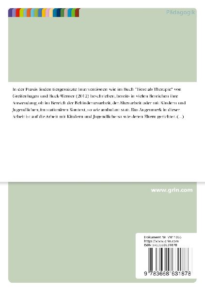 Unterstützung der Elternarbeit durch tiergestützte Intervention in der stationären Unterbringung