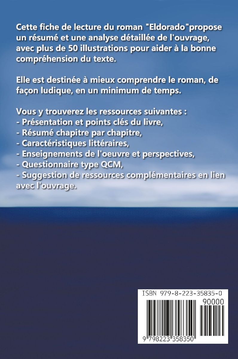 Fiche de lecture illustrée - "Eldorado", de Laurent Gaudé