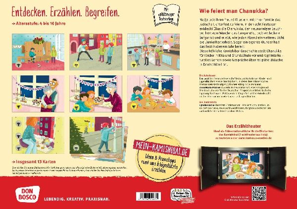 Nadja und Elias feiern Chanukka. Kamishibai Bildkartenset