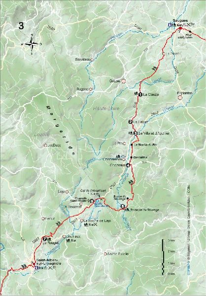 Frankreich: Jakobsweg Via Podiensis von Le Puy-en-Velay nach Saint-Jean-Pied-de-Port