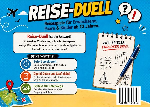 Reise-Duell: 24 spannende Urlaubs-Spiele für Zwei mit Stift & Papier - Spaß statt Bildschirmzeit