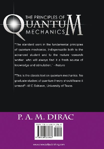 The Principles of Quantum Mechanics