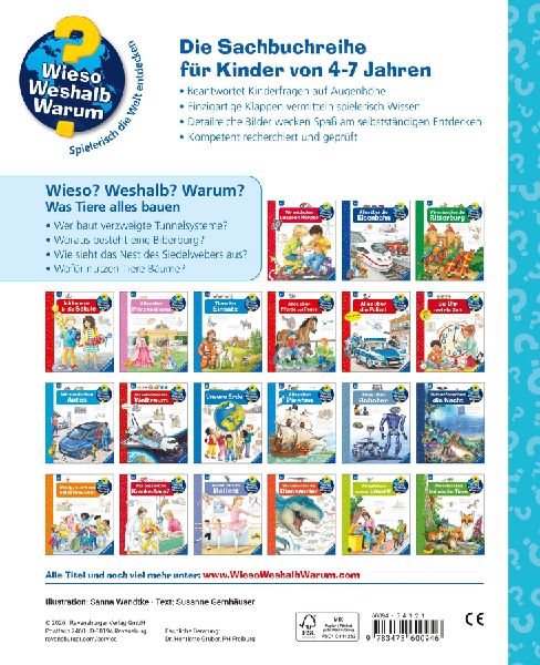 Wieso? Weshalb? Warum? Band 66 - Was Tiere alles bauen
