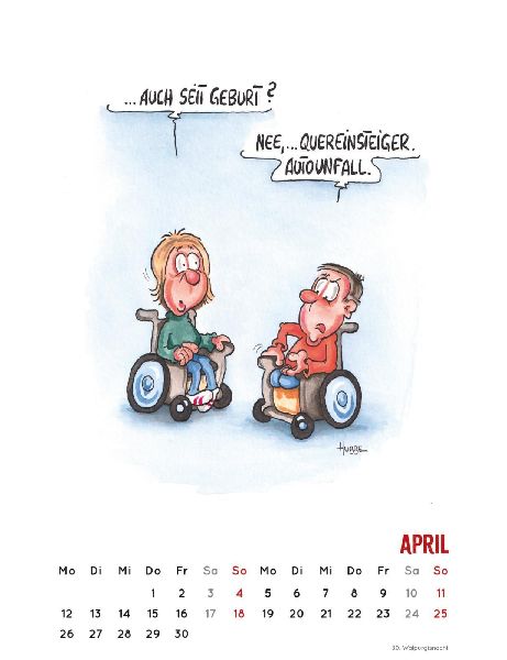 Handicaps 2027: Monatskalender für die Wand