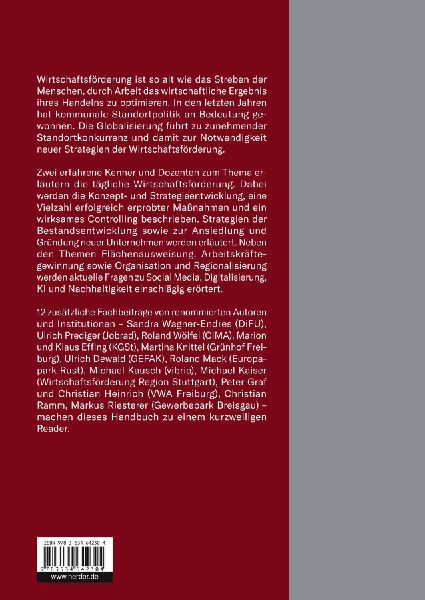 Handbuch der kommunalen Wirtschaftsförderung