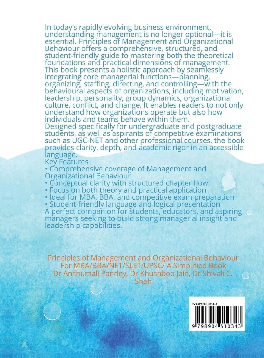 Principles of Management and Organizational Behaviour