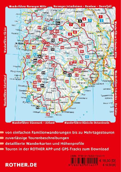 ROTHER Wanderführer Norwegen - Der Süden. 60 Fjord- und Bergwanderungen zwischen Oslo, Kap Lindesnes und Sognefjord