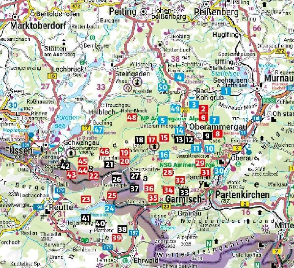 ROTHER Wanderführer Ammergauer Alpen. 50 Touren von Oberammergau bis Füssen, Garmisch-Partenkirchen und zum Plansee