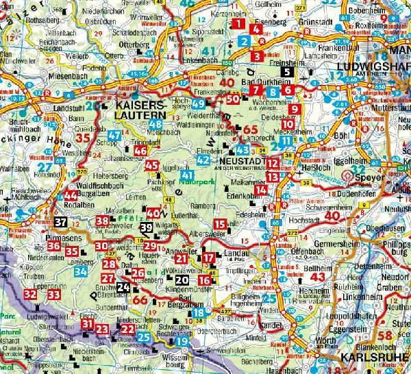 ROTHER Wanderführer Pfälzerwald und Deutsche Weinstraße