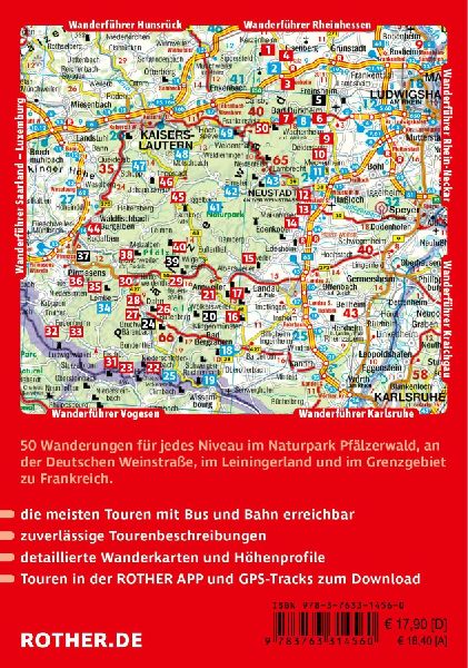 ROTHER Wanderführer Pfälzerwald und Deutsche Weinstraße