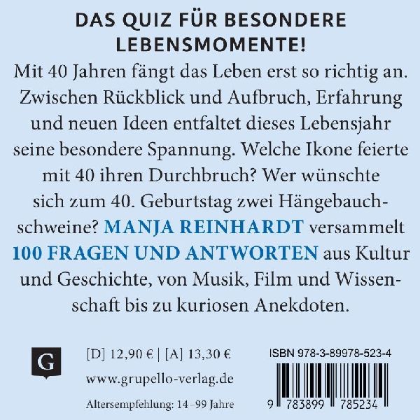 40. Geburtstag. Das Quiz