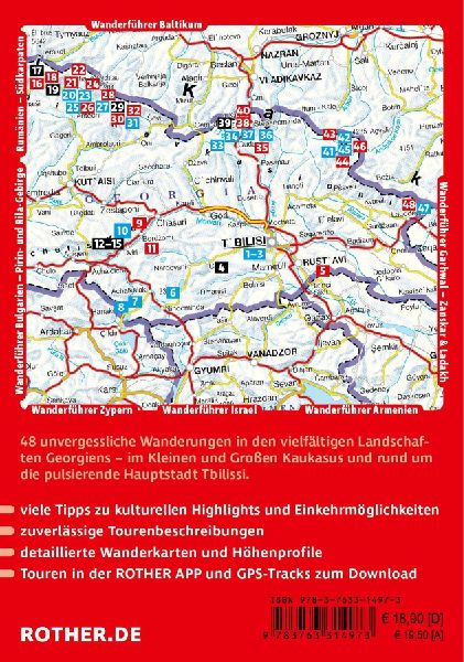 ROTHER Wanderführer Georgien. 48 Touren im Kleinen und Großen Kaukasus und rund um Tbilissi