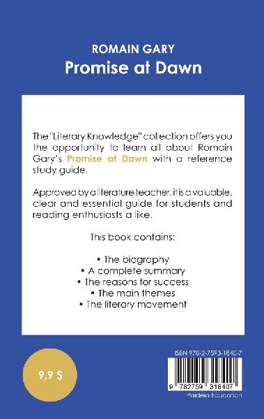 Study guide Promise at Dawn by Romain Gary (in-depth literary analysis and complete summary)