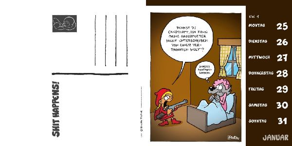 Shit happens! Postkartenkalender 2027