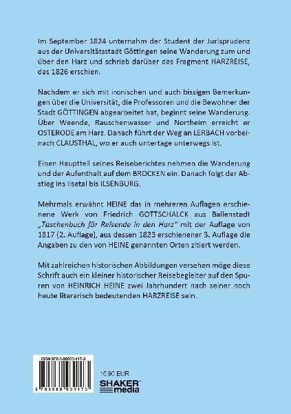 Heinrich Heine mit Friedrich Gottschalcks Taschenbuch für Reisende in den Harz