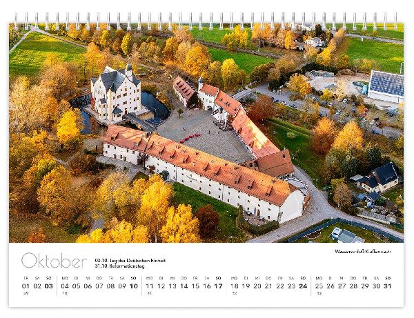 Kalender Sachsen von oben kompakt 2027