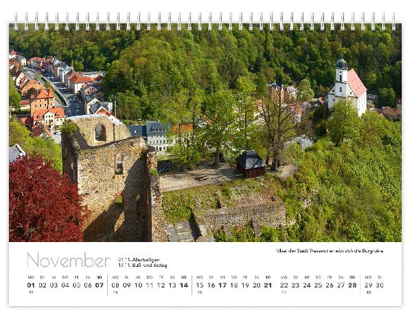 Kalender Sachsen von oben kompakt 2027